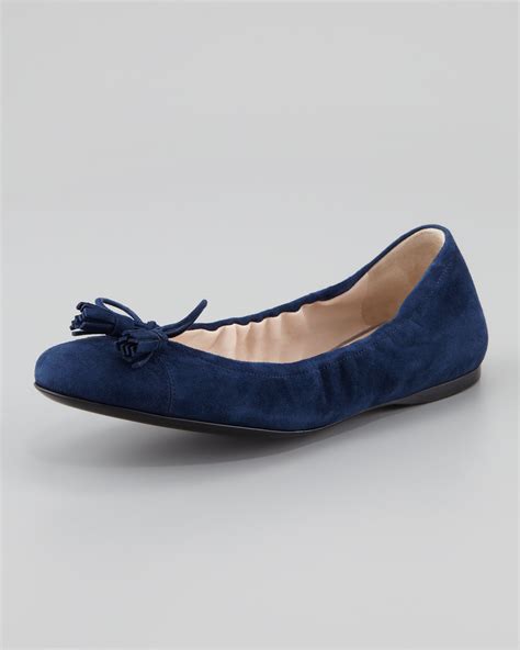 prada ballerina flats|Prada suede ballet flats.